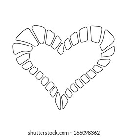 Fantasy heart made from fragments