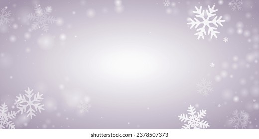 Fantasy heavy snow flakes backdrop. Snowfall fleck freeze particles. Snowfall sky white gray pattern. Soft snowflakes christmas texture. Snow nature scenery.