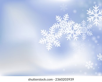 Fantasy heavy snowflakes wallpaper. Winter speck ice shapes. Snowfall sky white blue pattern. Swirling snowflakes christmas theme. Snow nature scenery.