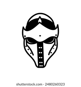 Fantasy Helmet Glyph Icon, Vector illustration