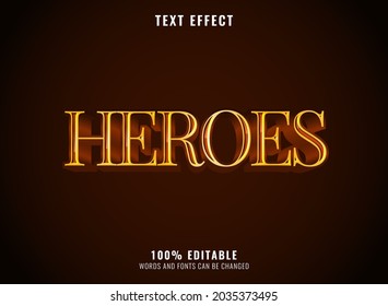 Fantasy Heroes Golden Luxury Editable Text Effect