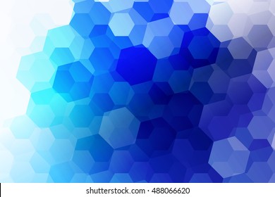 fantasy hexagons on a blue color background. vector. ideas for your business, printing, design presentations.
