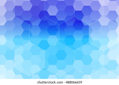 fantasy hexagons on a blue color background. vector. ideas for your business, printing, design presentations.