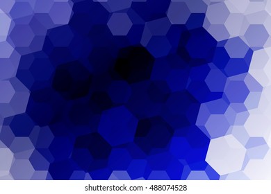 fantasy hexagons on a blue color background. vector. ideas for your business, printing, design presentations.
