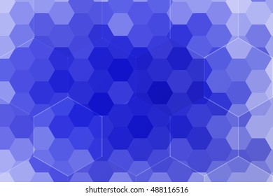 fantasy hexagons on a blue color background. vector. ideas for your business, printing, design presentations.