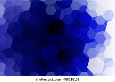 fantasy hexagons on a blue color background. vector. ideas for your business, printing, design presentations.