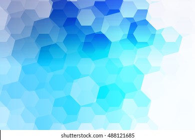 fantasy hexagons on a blue color background. vector. ideas for your business, printing, design presentations.