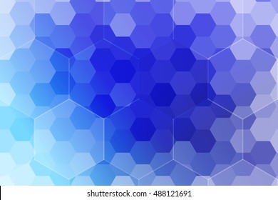 fantasy hexagons on a blue color background. vector. ideas for your business, printing, design presentations.