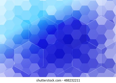 fantasy hexagons on a blue color background. vector. ideas for your business, printing, design presentations.