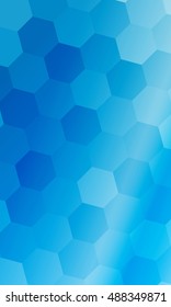 fantasy hexagons on a blue color background. vector banner. ideas for your business, printing, design presentations.