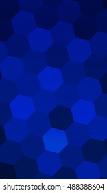 fantasy hexagons on a blue color background. vector banner. ideas for your business, printing, design presentations.