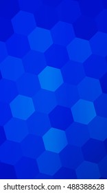 fantasy hexagons on a blue color background. vector banner. ideas for your business, printing, design presentations.