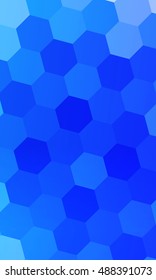 fantasy hexagons on a blue color background. geometric banner with gradient. vector. ideas for your business presentations, printing, design.