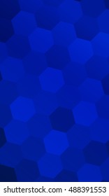 fantasy hexagons on a blue color background. vector banner. ideas for your business, printing, design presentations.