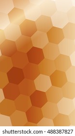 fantasy hexagons on a bronze color background. vector. ideas for your business, printing, design presentations.