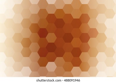 fantasy hexagons on a brown color background. vector. ideas for your business, printing, design presentations.