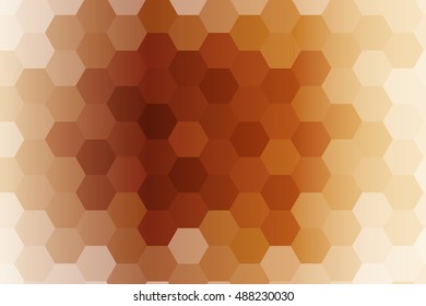 fantasy hexagons on a brown color background. vector. ideas for your business, printing, design presentations.