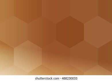 fantasy hexagons on a brown color background. vector. ideas for your business, printing, design presentations.