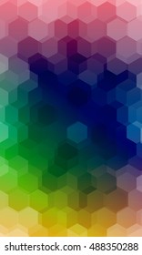 fantasy hexagons on a color banner. vector. ideas for your business, printing, design presentations.