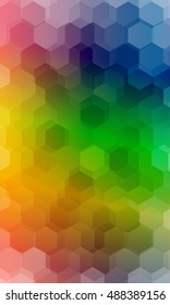 fantasy hexagons on a color banner. vector. ideas for your business, printing, design presentations.