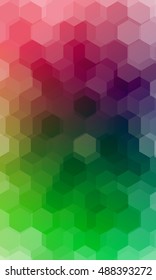 fantasy hexagons on a color banner. vector. ideas for your business, printing, design presentations.