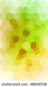 fantasy hexagons on a multi color background. vector. ideas for your business, printing, design presentations.