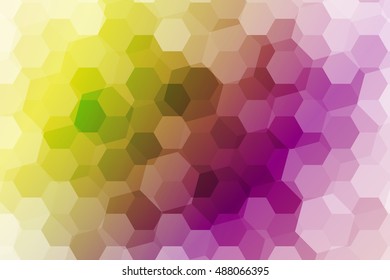 fantasy hexagons on a multicolor color background. geometric pattern with gradient. vector. ideas for your business presentations, printing, design.