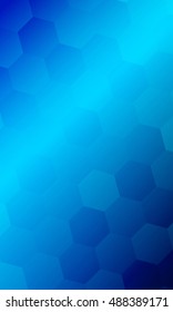 fantasy hexagons on a water blue color background. vector banner. ideas for your business, printing, design presentations.