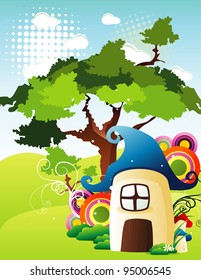 fantasy house vector