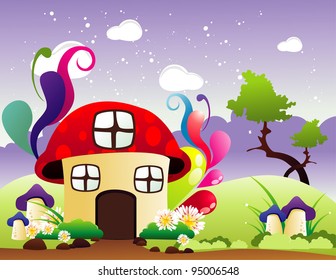 fantasy house vector