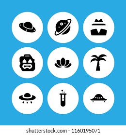 fantasy icon. 9 fantasy set with island, floral, zombie and invisible person of clothes vector icons for web and mobile app