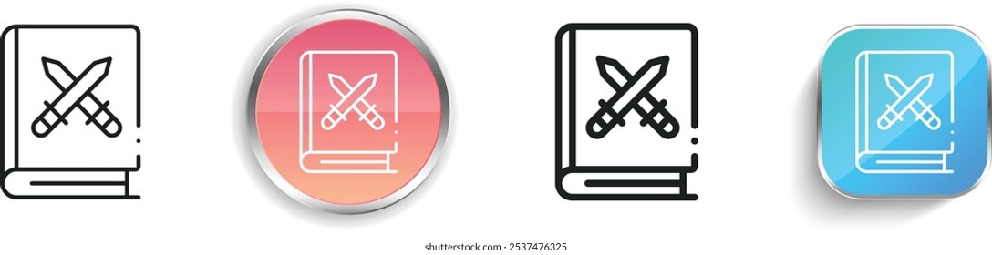 fantasy icon. Thin Linear, Regular and Button Style Design Isolated On White Background