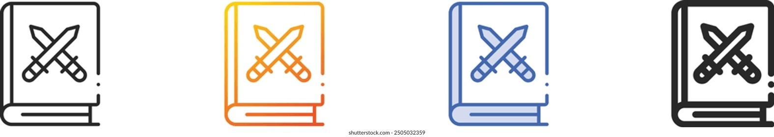 fantasy icon.Thin Linear, Gradient, Blue Stroke and bold Style Design Isolated On White Background