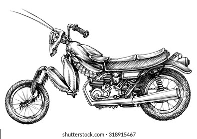 Fantasy insect motorcycle