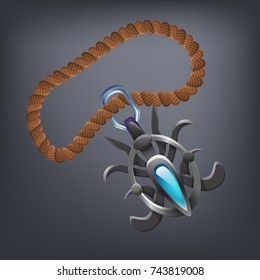 Fantasy jewelry decorations - amulet for game or cards. Vector illustration.