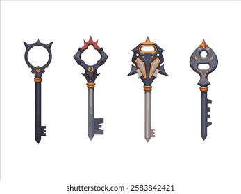 Fantasy Key Set vector design