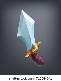 Fantasia faca arma para jogo ou cartas. Ilustração vetorial.