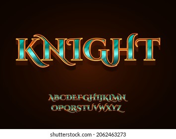 Fantasy Knight Rpg Medieval Game Logo Text Effect