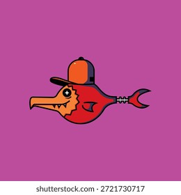 Fantasia Long Bico Peixe com Chapéu Único