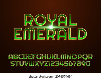 fantasy luxury green royal emerald text effect