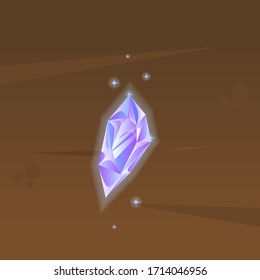 Fantasy Magic Flying Crystal For Game Item Vector Design