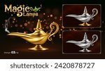 Fantasy Magic Lamp Elegant Vector Illustrations-Tailored for Crafting Dreamy and Magical Concepts for Game design