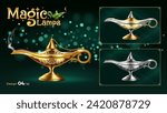 Fantasy Magic Lamp Elegant Vector Illustrations-Tailored for Crafting Dreamy and Magical Concepts for Game design