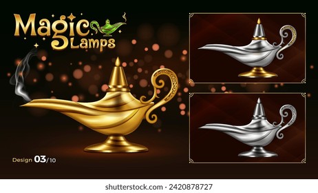 Fantasy Magic Lamp Elegant Vector Illustrations-Tailored for Crafting Dreamy and Magical Concepts for Game design