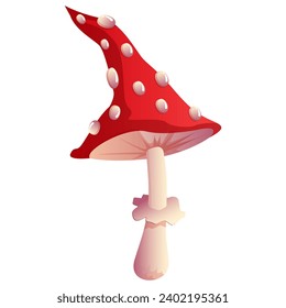 Fantasía o hongos mágicos. Toadstool alucinógeno.Ilustración vectorial EPS10