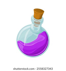 Fantasy Magic Potion Bottle color Illustration Icon