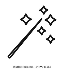 Fantasy Magic Wand Icon Perfekt für Märchen und Magic Themes