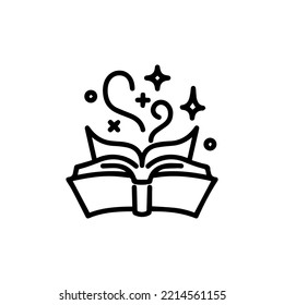Fantasy Magic Witchcraft Book Icon design concept vector illustration template