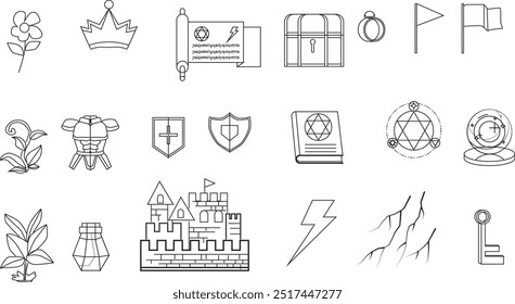 Fantasía y mundo mágico Equipo Set