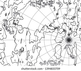 fantasy map graphic arts old